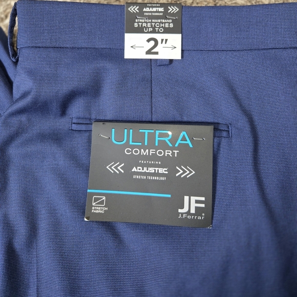 JF J. Ferrar Blue Dress Pants with Tailored Fit Big And Tall 48x30 - Picture 4 of 9